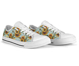 Sneakers-Sunflowers Sky -Womans Low Top Canvas Sneakers, Cruise Fashion Shoes - MaWeePet- Art on Apparel