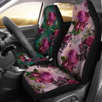 Car seat covers, Green Pink flower Car Seat Covers,   fits most bucket seats for cars, vans or trucks. - MaWeePet- Art on Apparel