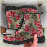 Mens Floral- Hipster Festival Bohemian Combat boots  Boots - MaWeePet- Art on Apparel