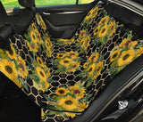 Sunflower Bee Pet Car Seat Covers- Fits most rear seats for cars, SUV, vans or trucks. - MaWeePet- Art on Apparel